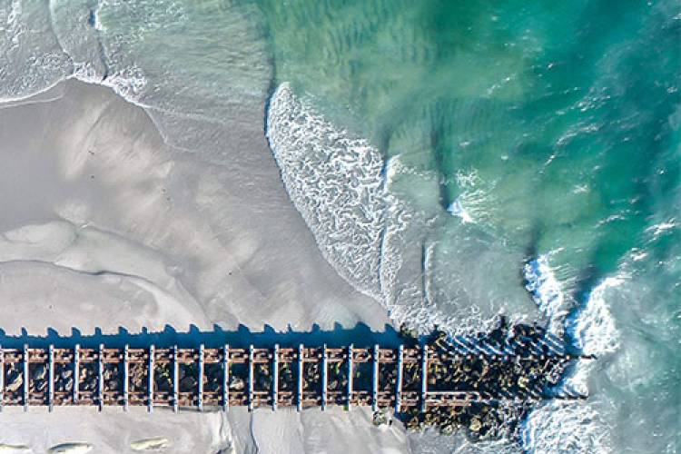 great beach on south end coquina