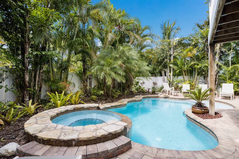 Backyard of Absolute Paradise in Anna Maria