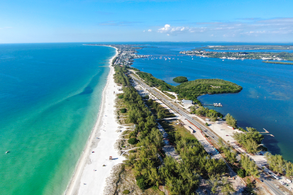 aerial view of anna maria island