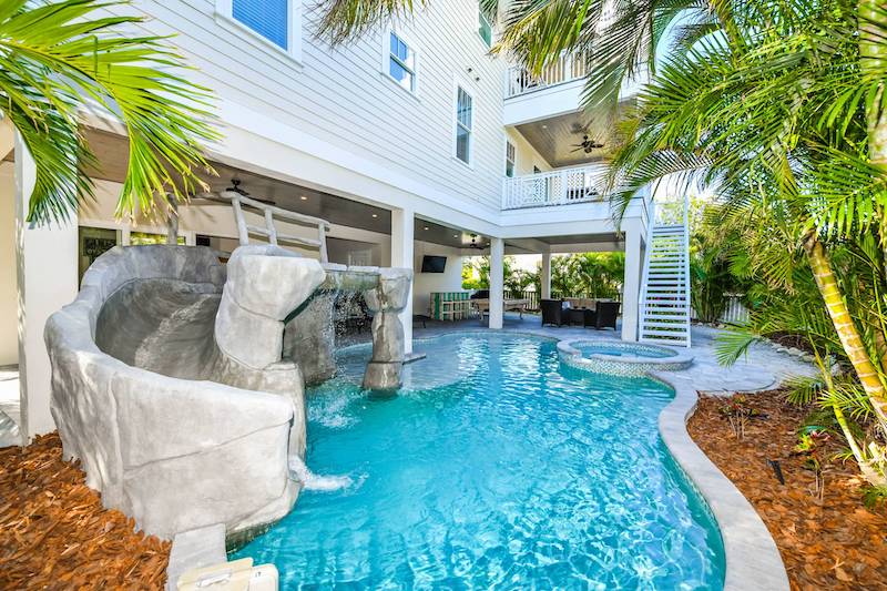 A private pool at an Anna Maria vacation rental