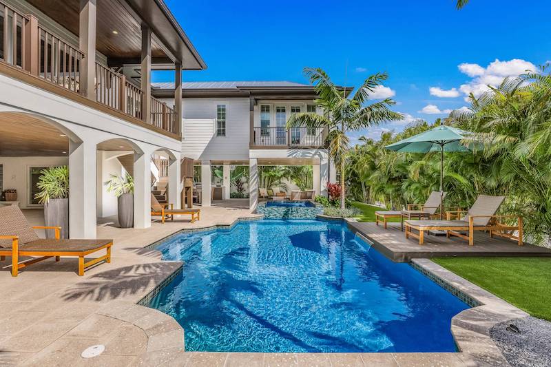 A private pool at an Anna Maria vacation rental