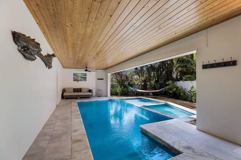 A private pool at an Anna Maria vacation rental