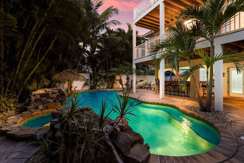 Backyard of Poseidons Palace in Anna Maria