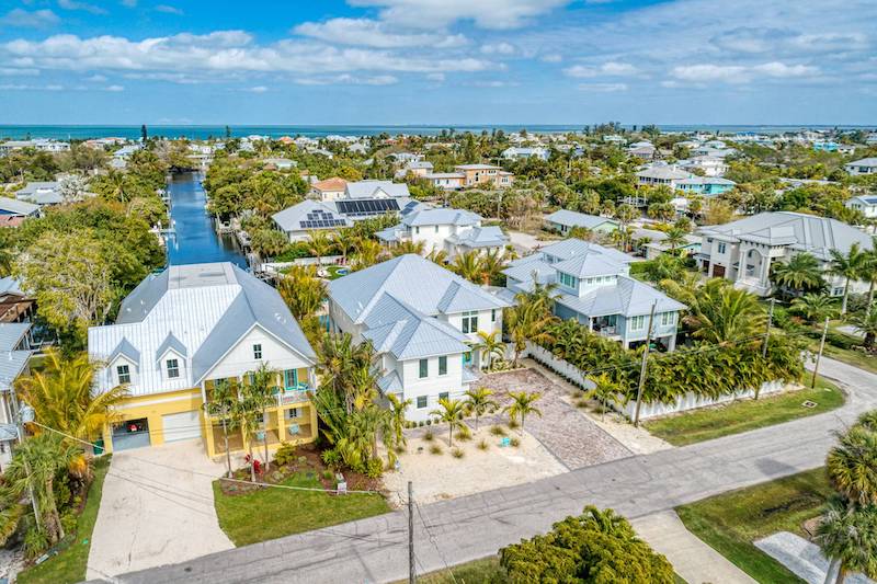 A view of Anna Maria island from above